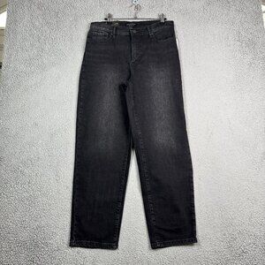 Banana Republic Jeans Women Size 8/29 Black Dark Wash High Rise Straight Ankle